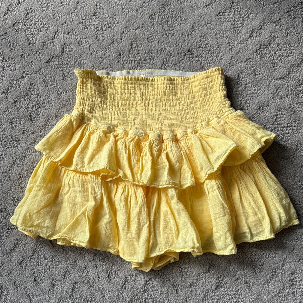 Musette Yellow Ruffled Skirt